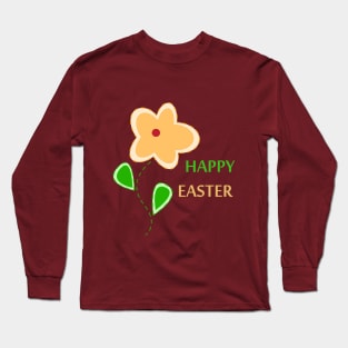 Happy Easter Flowers Long Sleeve T-Shirt